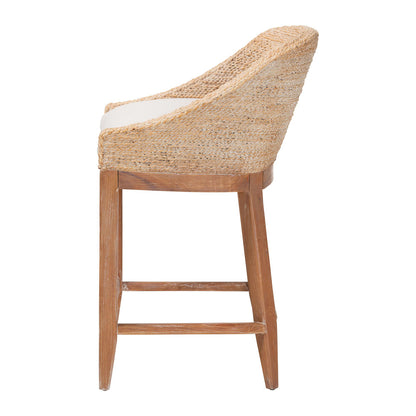 bali & pari  - Jasper Counter Stool in White Wash - MD-39837 Jasper-White Wash-Cushion-CS view 3