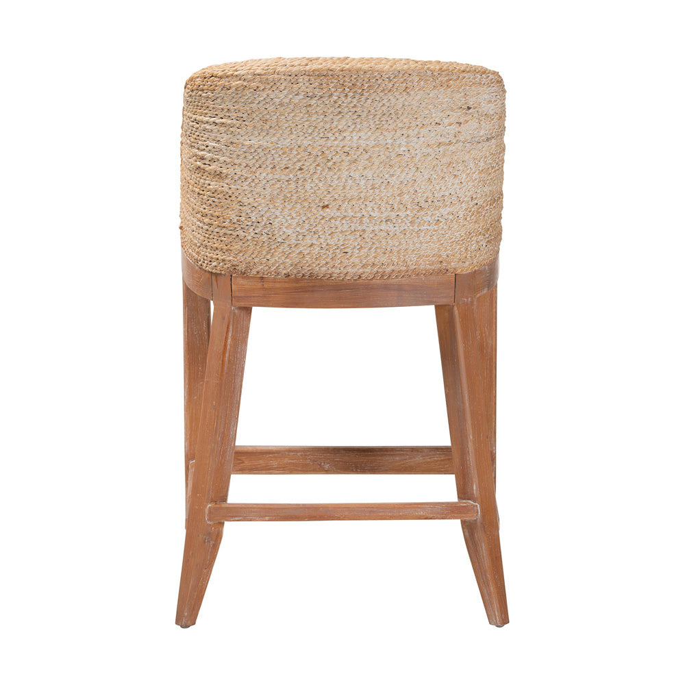 bali & pari  - Jasper Counter Stool in White Wash - MD-39837 Jasper-White Wash-Cushion-CS view 4
