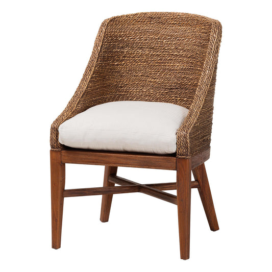 bali & pari  - Jasper Dining Chair in Brown Wash - MD-39836 Jasper-Brown Wash-Cushion-DC view 1