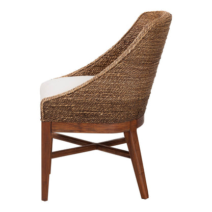 bali & pari  - Jasper Dining Chair in Brown Wash - MD-39836 Jasper-Brown Wash-Cushion-DC view 3