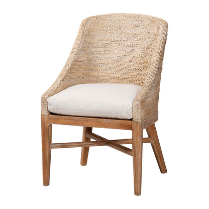 bali & pari  - Jasper Dining Chair in White Wash - MD-39836 Jasper-White Wash-Cushion-DC view 1