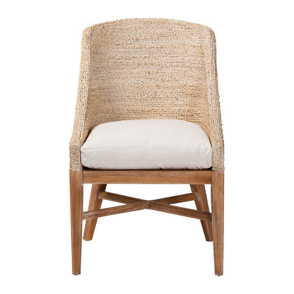 bali & pari  - Jasper Dining Chair in White Wash - MD-39836 Jasper-White Wash-Cushion-DC view 2