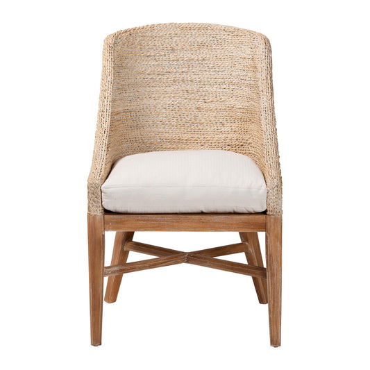 bali & pari  - Jasper Dining Chair in White Wash - MD-39836 Jasper-White Wash-Cushion-DC view 2