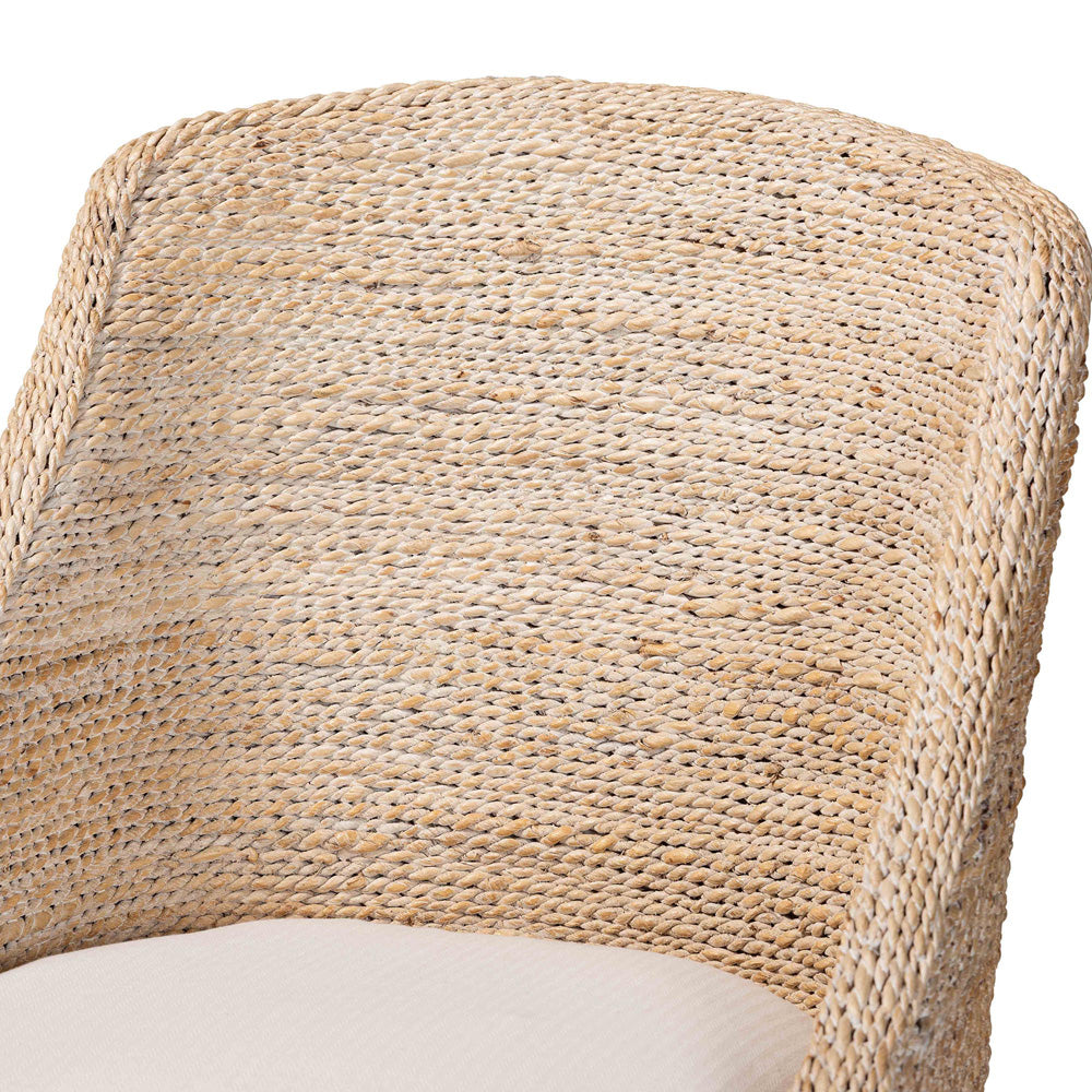bali & pari  - Jasper Dining Chair in White Wash - MD-39836 Jasper-White Wash-Cushion-DC view 5