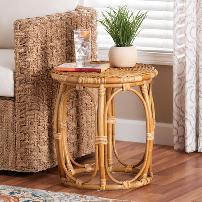 bali & pari - Jayana End Table in Light Honey - DC20058-Light Honey Rattan-ET view 7