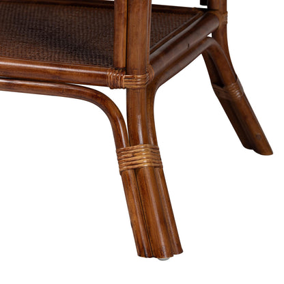 bali & pari - Jayanti Dining Table in Marbled Tortoise Brown - WS211-Tortoise-Rattan-DT view 4