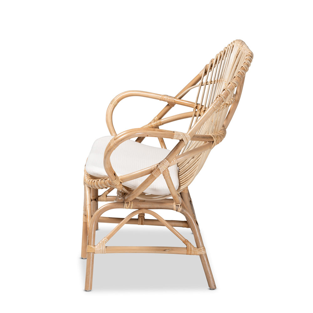 bali & pari - Jayden Loveseat in White/Natural Brown - Jayden-Rattan-LS view 3