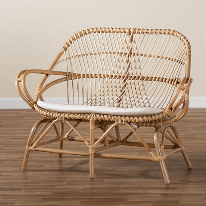 bali & pari - Jayden Loveseat in White/Natural Brown - Jayden-Rattan-LS view 9