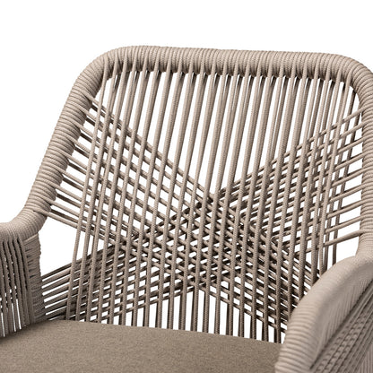 bali & pari - Jennifer Dining Chair in Grey/Walnut Brown - Jennifer-Grey-DC-Arm view 5