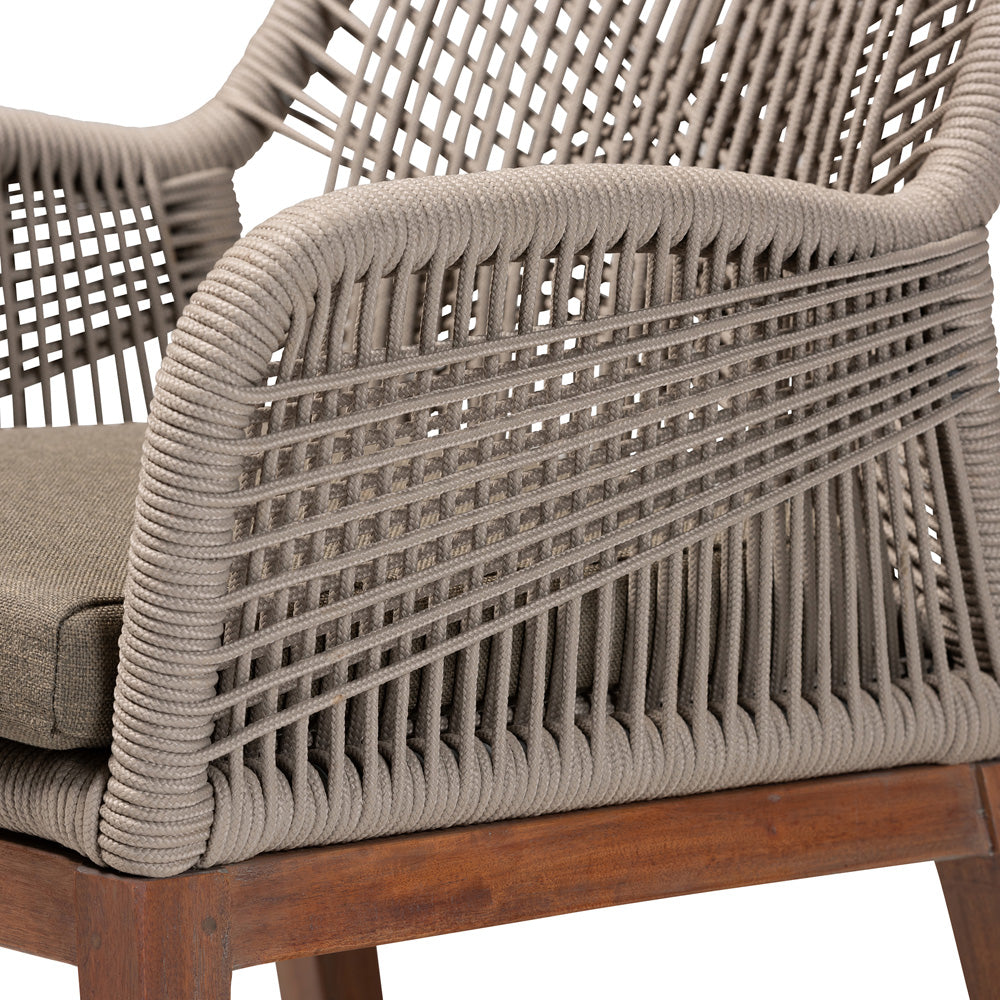 bali & pari - Jennifer Dining Chair in Grey/Walnut Brown - Jennifer-Grey-DC-Arm view 6