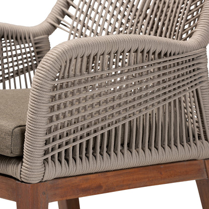 bali & pari - Jennifer Dining Chair in Grey/Walnut Brown - Jennifer-Grey-DC-Arm view 6