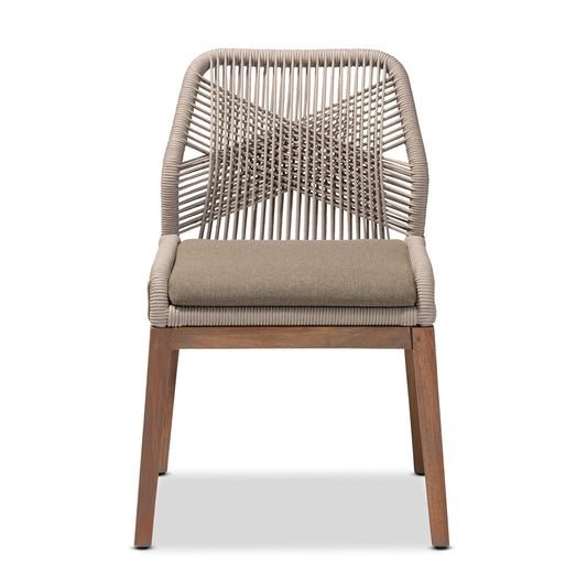 bali & pari - Jennifer Dining Chair in Grey/Walnut Brown - Jennifer-Grey-DC-No Arm view 2