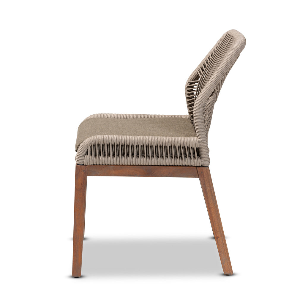 bali & pari - Jennifer Dining Chair in Grey/Walnut Brown - Jennifer-Grey-DC-No Arm view 3