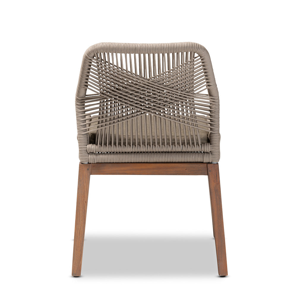 bali & pari - Jennifer Dining Chair in Grey/Walnut Brown - Jennifer-Grey-DC-No Arm view 4