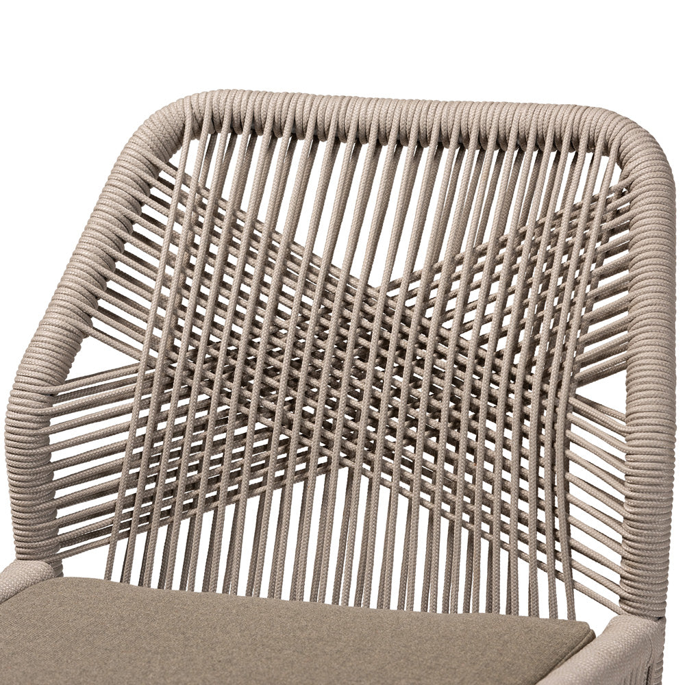 bali & pari - Jennifer Dining Chair in Grey/Walnut Brown - Jennifer-Grey-DC-No Arm view 5