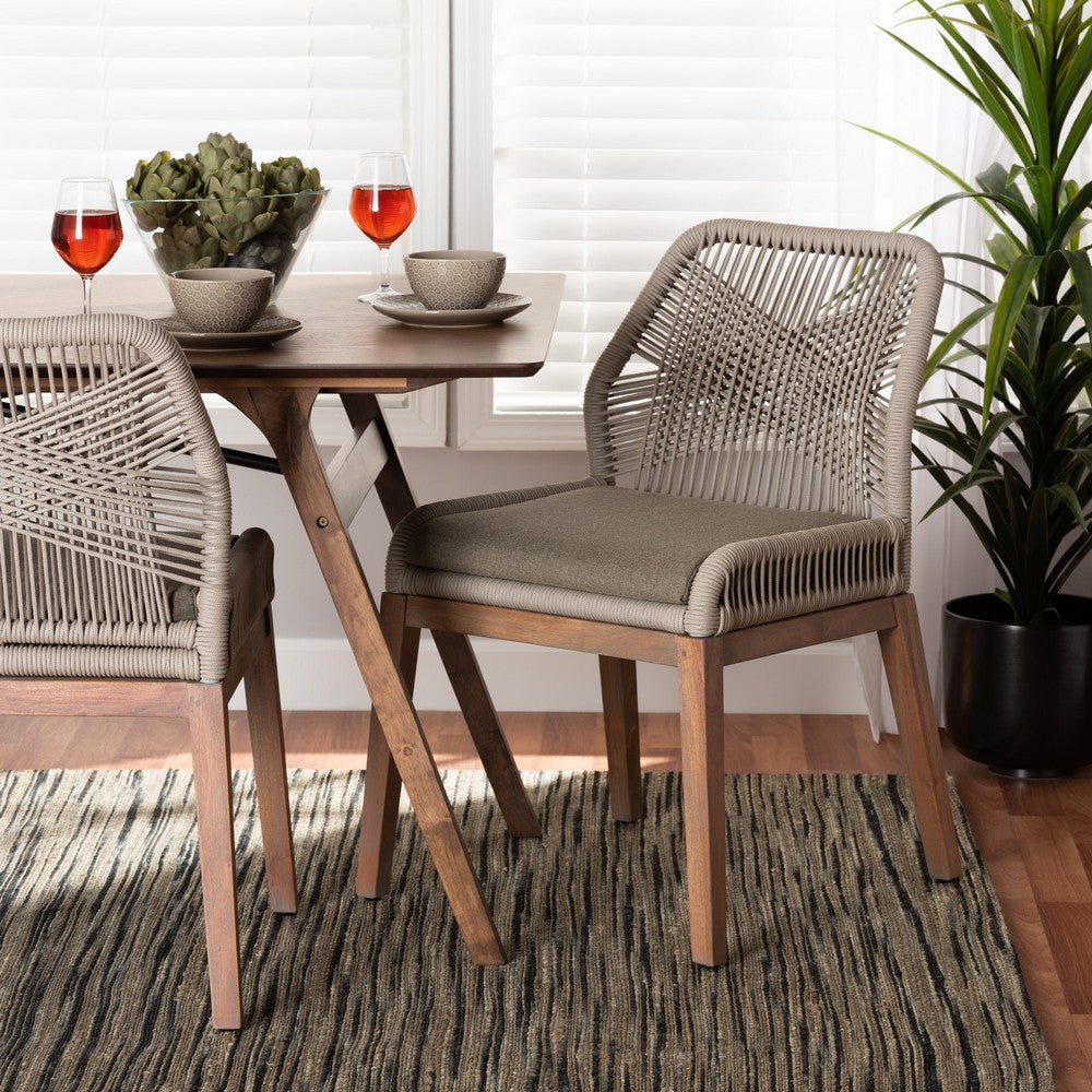 bali & pari - Jennifer Dining Chair in Grey/Walnut Brown - Jennifer-Grey-DC-No Arm view 8