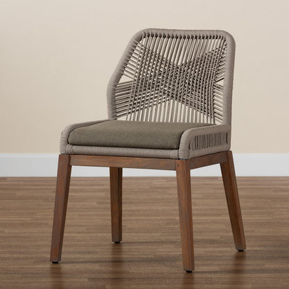 bali & pari - Jennifer Dining Chair in Grey/Walnut Brown - Jennifer-Grey-DC-No Arm view 9
