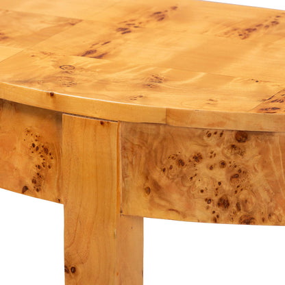 bali & pari - Jihan Console Table in Light Mappa Burl - KL-1593-Natural Burl Op1-Jihan-Console Table-BOXED view 5