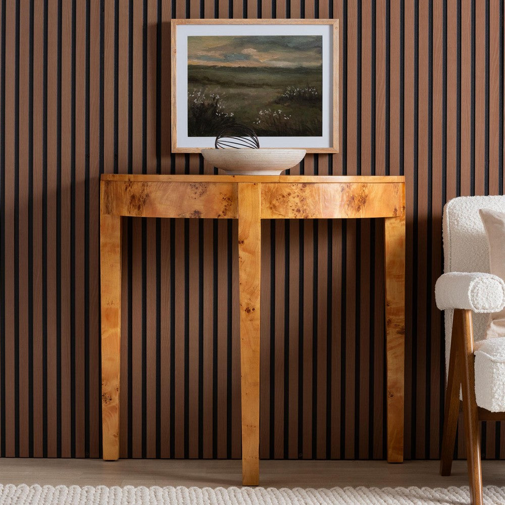 bali & pari - Jihan Console Table in Light Mappa Burl - KL-1593-Natural Burl Op1-Jihan-Console Table-BOXED view 8