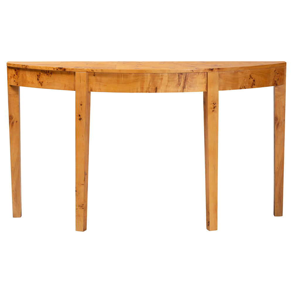 bali & pari - Jihan Console Table in Light Mappa Burl - KL-1594-Natural Burl Op1-Mina-Console Table-BOXED view 2
