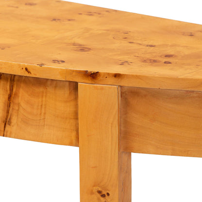 bali & pari - Jihan Console Table in Light Mappa Burl - KL-1594-Natural Burl Op1-Mina-Console Table-BOXED view 5
