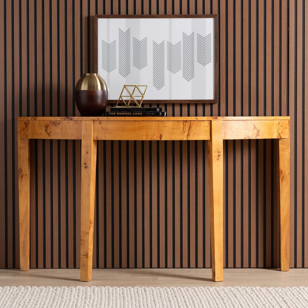 bali & pari - Jihan Console Table in Light Mappa Burl - KL-1594-Natural Burl Op1-Mina-Console Table-BOXED view 8