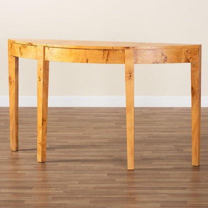 bali & pari - Jihan Console Table in Light Mappa Burl - KL-1594-Natural Burl Op1-Mina-Console Table-BOXED view 9