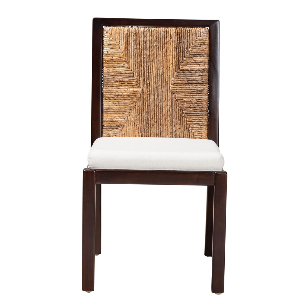bali & pari - Joana Dining Chair in Dark Brown/Natural Brown/White - Joana-Mahogany-DC view 2