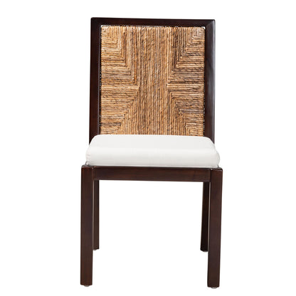 bali & pari - Joana Dining Chair in Dark Brown/Natural Brown/White - Joana-Mahogany-DC view 2
