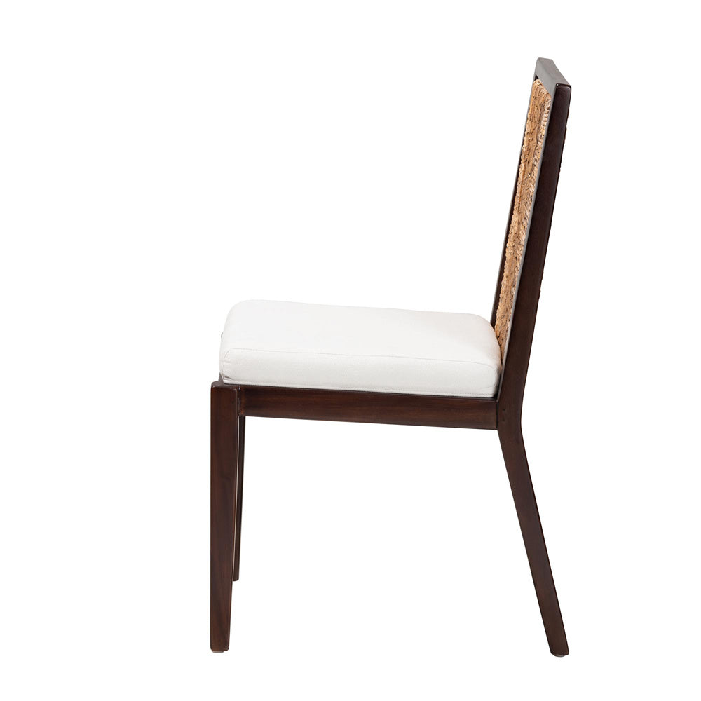 bali & pari - Joana Dining Chair in Dark Brown/Natural Brown/White - Joana-Mahogany-DC view 3