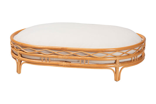bali & pari - Jovia Pet Bed - Model 4-Light Honey Rattan-Pet Bed view 1