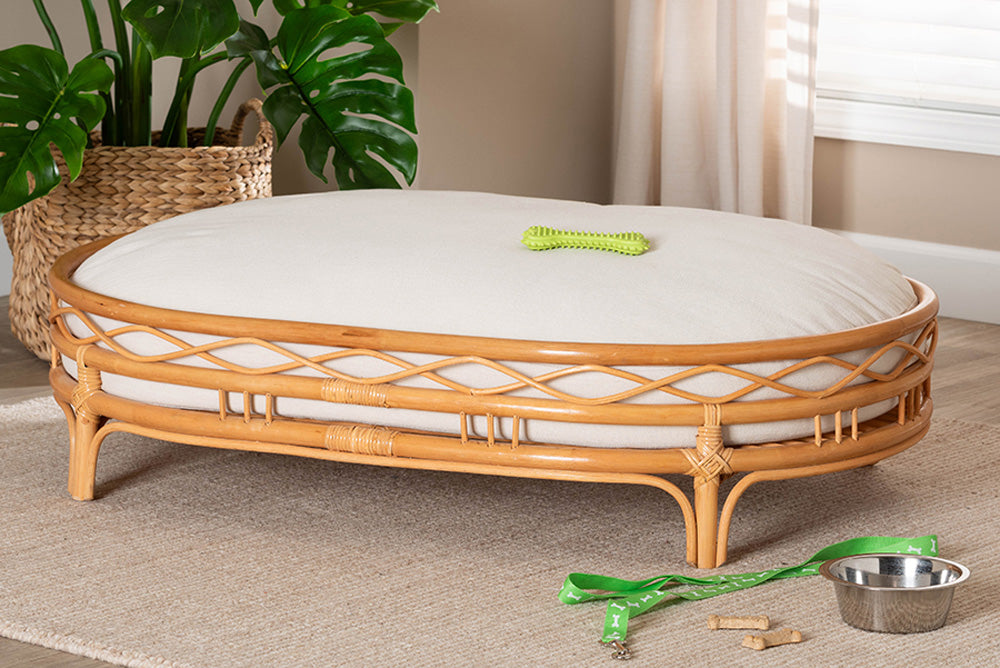 bali & pari - Jovia Pet Bed - Model 4-Light Honey Rattan-Pet Bed view 5