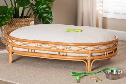 bali & pari - Jovia Pet Bed - Model 4-Light Honey Rattan-Pet Bed view 5