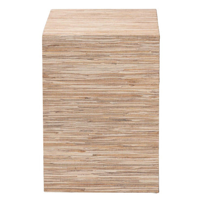 bali & pari - Julia Nightstand in Natural/Gold - Julia-Natural Woven Grasscloth-NS view 4