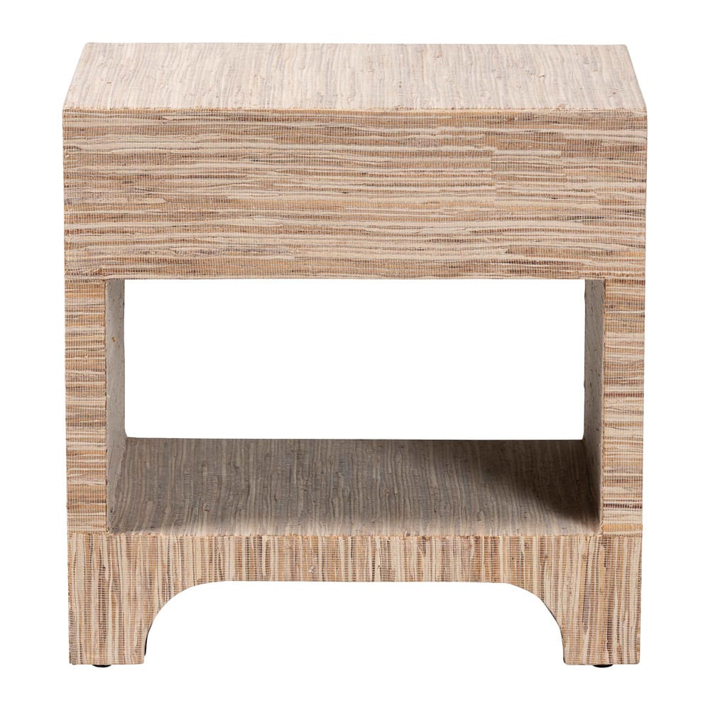 bali & pari - Julia Nightstand in Natural/Gold - Julia-Natural Woven Grasscloth-NS view 5
