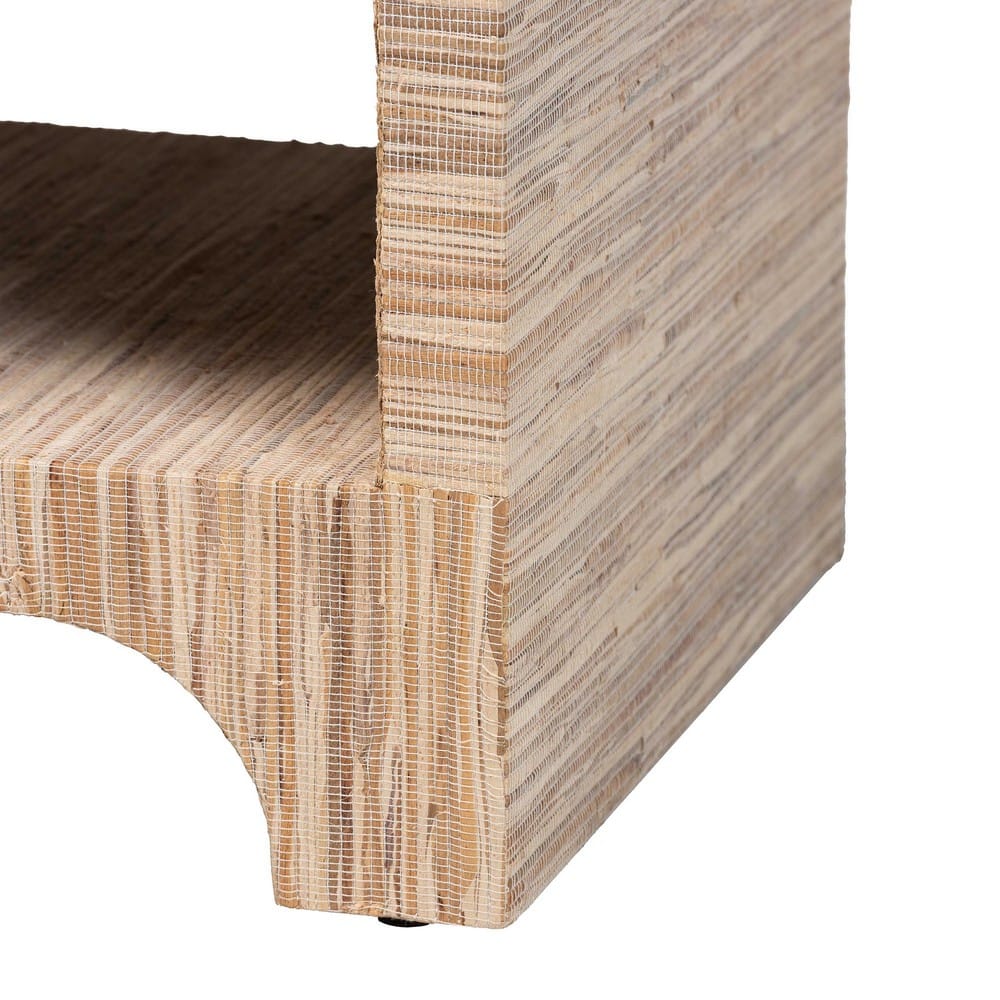 bali & pari - Julia Nightstand in Natural/Gold - Julia-Natural Woven Grasscloth-NS view 7
