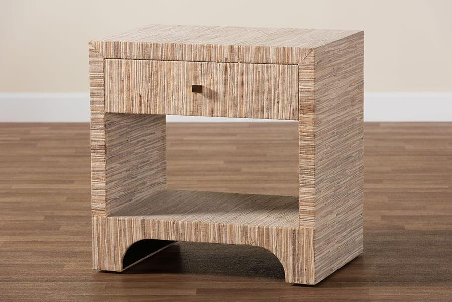 bali & pari - Julia Nightstand in Natural/Gold - Julia-Natural Woven Grasscloth-NS view 10