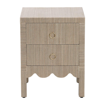bali & pari  - Juniper Nightstand in Beige/Gold - Juniper-Scalloped-Beige-NS view 3