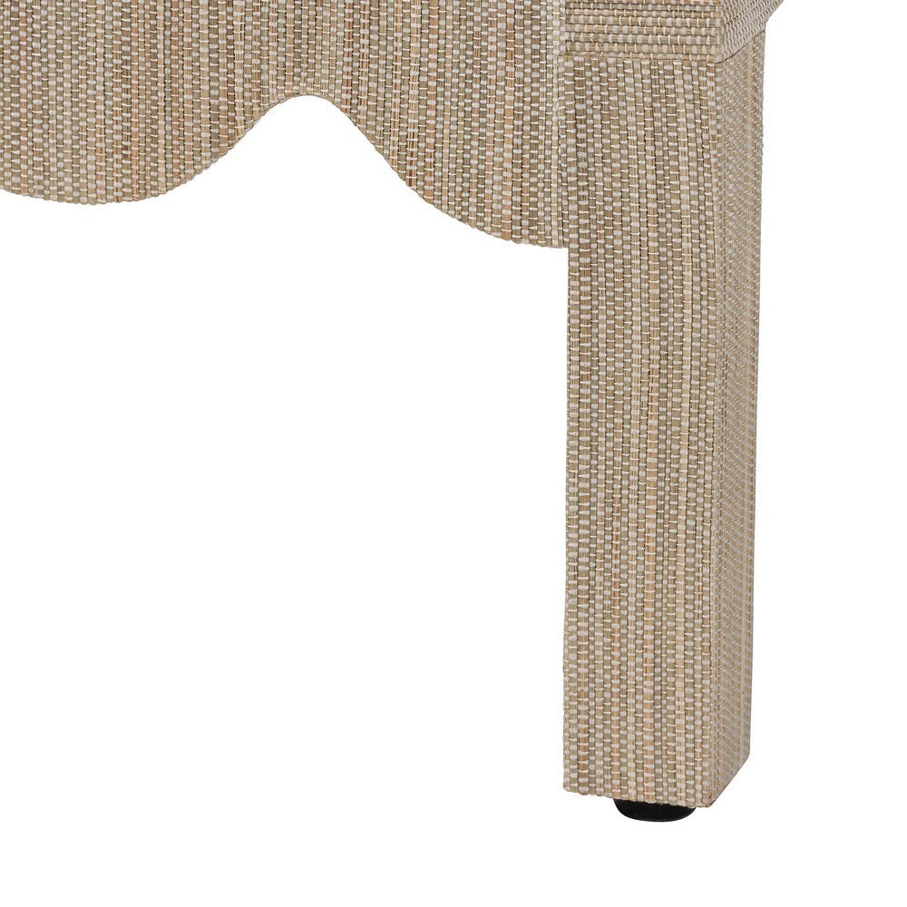 bali & pari  - Juniper Nightstand in Beige/Gold - Juniper-Scalloped-Beige-NS view 7