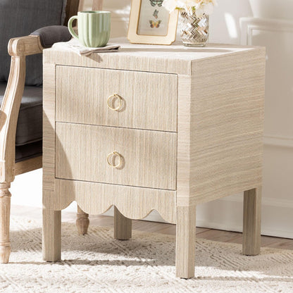 bali & pari  - Juniper Nightstand in Beige/Gold - Juniper-Scalloped-Beige-NS view 9