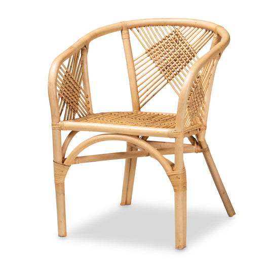 bali & pari - Kagama Dining Chair in Natural Brown - Kagama-Rattan-DC view 1