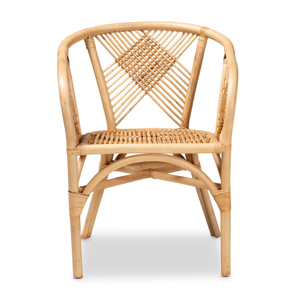 bali & pari - Kagama Dining Chair in Natural Brown - Kagama-Rattan-DC view 2