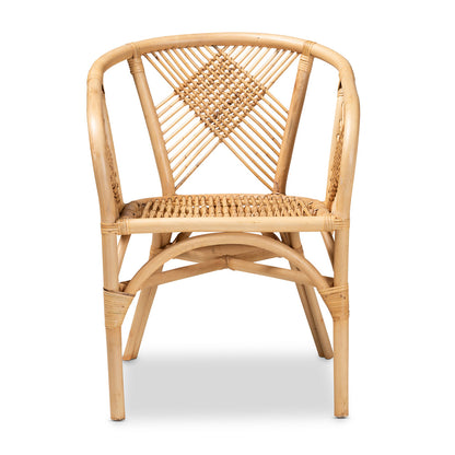 bali & pari - Kagama Dining Chair in Natural Brown - Kagama-Rattan-DC view 2