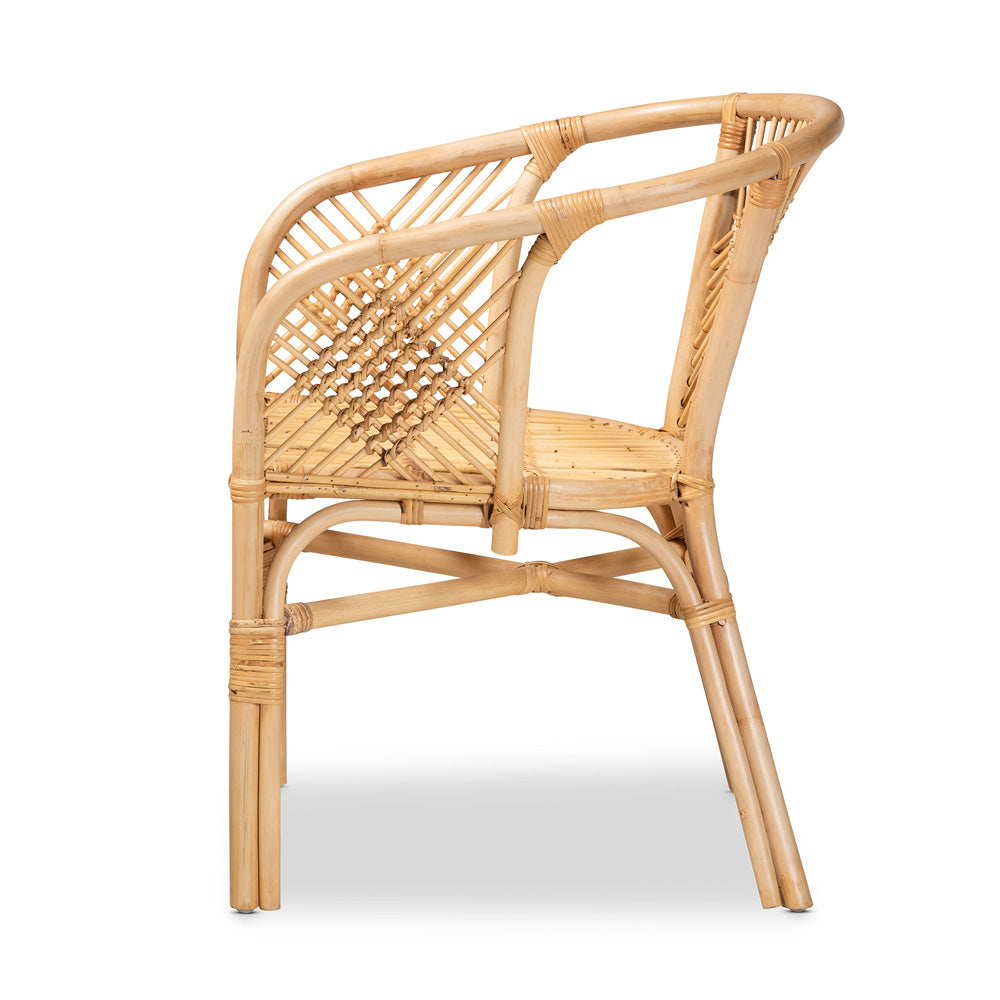 bali & pari - Kagama Dining Chair in Natural Brown - Kagama-Rattan-DC view 3