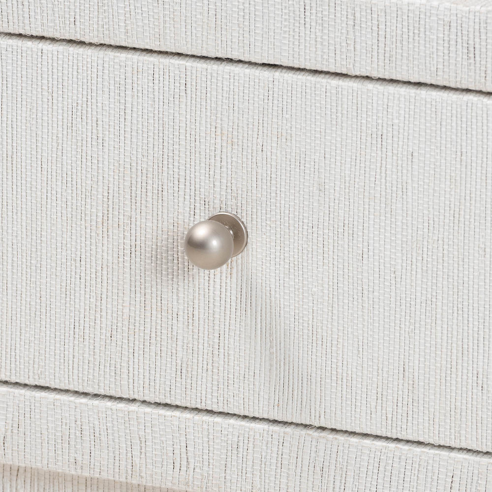 bali & pari  - Kai End Table in White - KAI-2 Drawer-White-End Table view 6