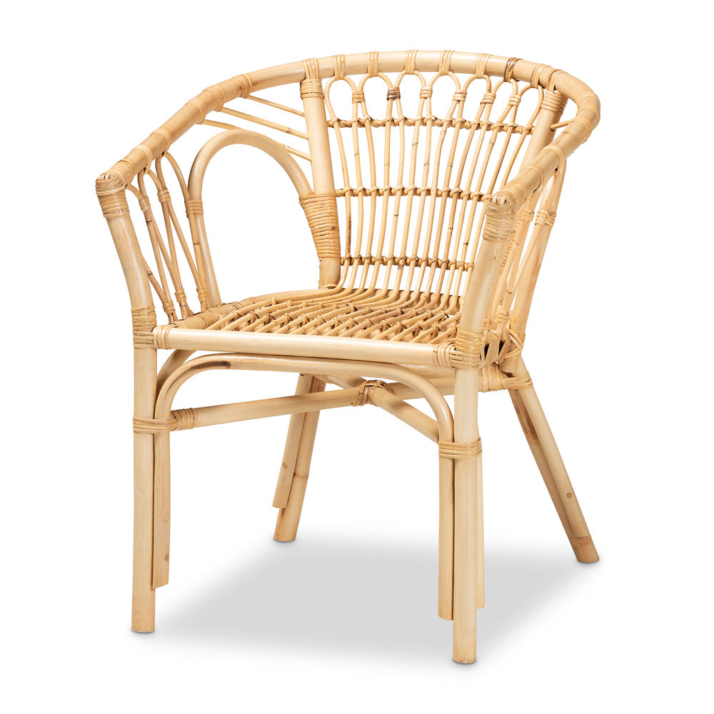bali & pari - Kaka Dining Chair in Natural Brown - Kaka-Rattan-DC view 1