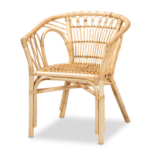 bali & pari - Kaka Dining Chair in Natural Brown - Kaka-Rattan-DC view 1
