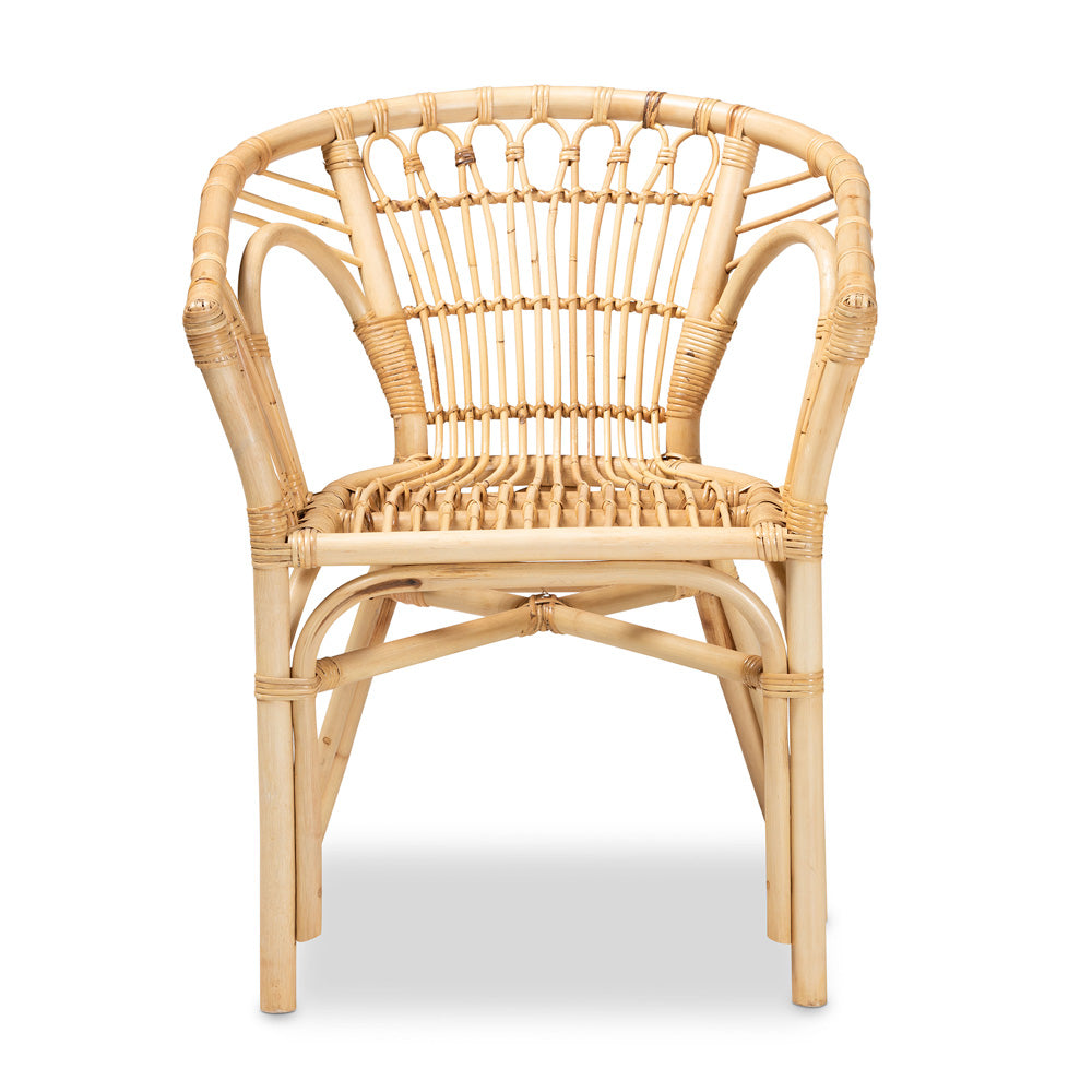 bali & pari - Kaka Dining Chair in Natural Brown - Kaka-Rattan-DC view 2