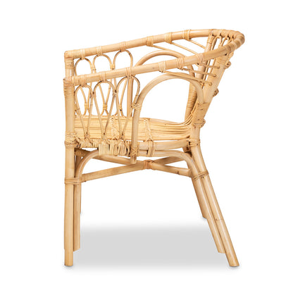 bali & pari - Kaka Dining Chair in Natural Brown - Kaka-Rattan-DC view 3