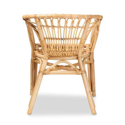 bali & pari - Kaka Dining Chair in Natural Brown - Kaka-Rattan-DC view 4